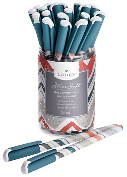 Ручка шариковая с рис. масляная LOREX "FAUVISM SLIM SOFT" синяя (стерж140мм, линия 0,5мм)