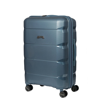 Чемодан 4-х колесный FABRETTI 100% полипропилен, 44X65X25см, синий