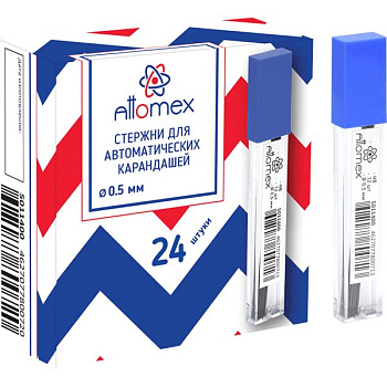 Стержни для мех. кар. 0.5 мм НВ 12шт Attomex