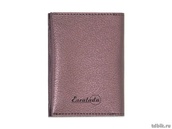 Визитница для дисконтных и в/к "НАППА КОРИЧНЕВЫЙ МЕТАЛЛИК",   70х105 мм 2 отделения,на кнопках, обс