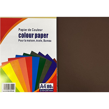 Бумага Color Paper 80 А4, 100 лист/уп, кофе