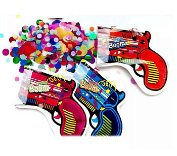 Хлопушка надувная, с наполнителем из разноцветного конфетти из ПЭТ и бумаги, 22х14см