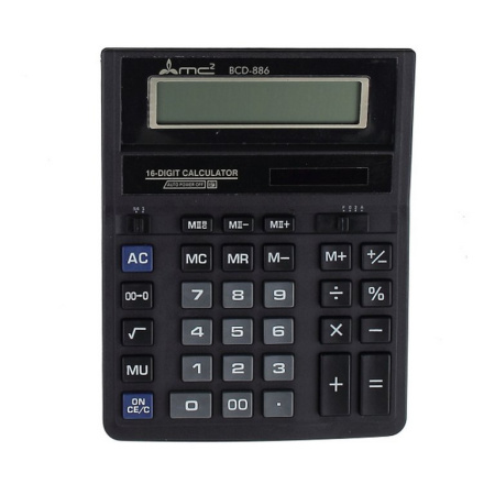 Калькулятор наст. MC2 BCD-886 (16 разр., 2 питания 203*159*23мм)