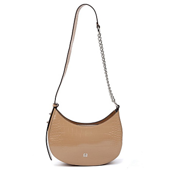 Сумка женская FABRETTI 25х14х8 см, нат. кожа, бежевый