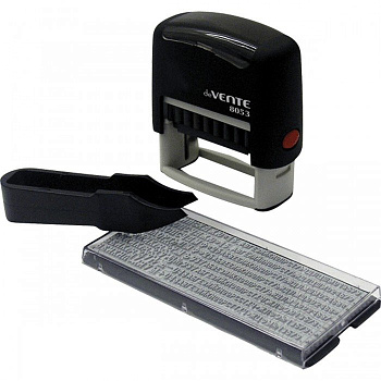 Штамп самонаборный  5 стр 58х22 мм 2 кассы deVENTE 8053, корпус черный