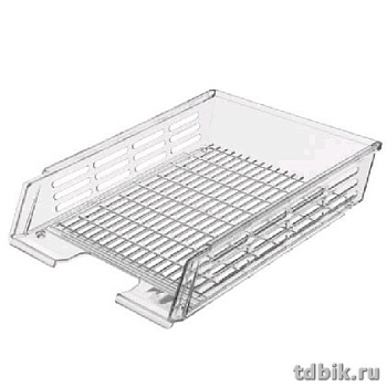 Лоток горизонтальный Стамм XXL с пазами прозрачный