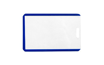 Бейдж вертикальный  65*100мм без шнура, синий