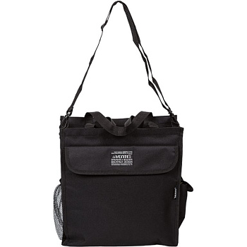 Сумка для доп.занятий deVENTE "Black" A4+ (31x36x12 см) текстильная, черная