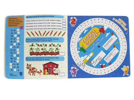 Тетрадь для обучения Таблица умножения с крутящейся шпаргалкой (для мальчиков)
