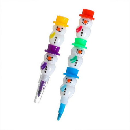 Карандаш многоцветный сегментный "Снеговик" 5 цветов