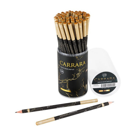 Карандаш ч/г HB с рис. трехгранный Bruno Visconti Carrara "Black"