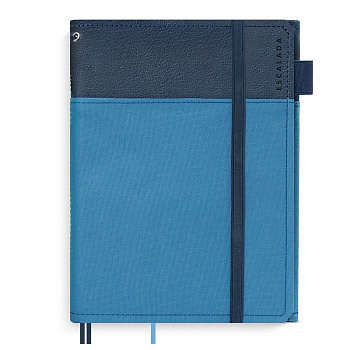 Органайзер Escalada СИНИЙ/ТЕМНО-СИНИЙ, 190x232 мм, 80л., иск. кожа