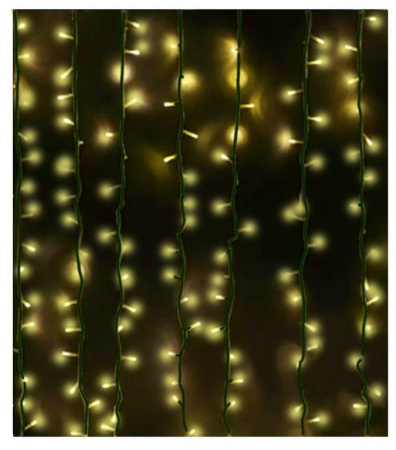 Гирлянда комнатная Занавес 3*2м, 220 теплых ламп, 8 реж., темная нить