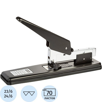 Степлер мощный 23/6, 23/10 до 70л Attache черный