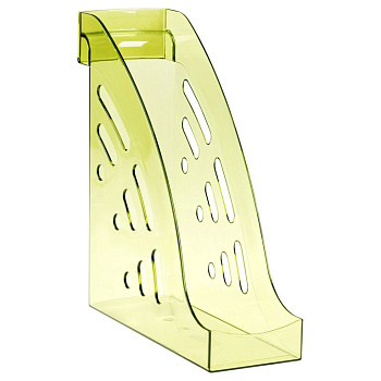 Лоток вертикальный 95 мм Стамм Эксперт с карманом, лайм