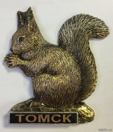Магнит Томск "Белка" 7,5*7см искусств. камень