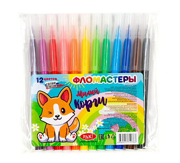 Набор фломастеров 12 цв. Фабрика Цвета "Корги"
