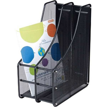 Лоток вертикальный металл. 2-х секцион.(15*28*35см) deVente черный