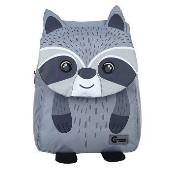 Рюкзак детский "Енот" 34х27х11см, 1 отделение на молнии, клапан на липучке