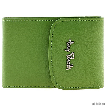 Визитница Tony Perotti 10,5*7см на 20 визиток, нат. кожа, цвет зеленый