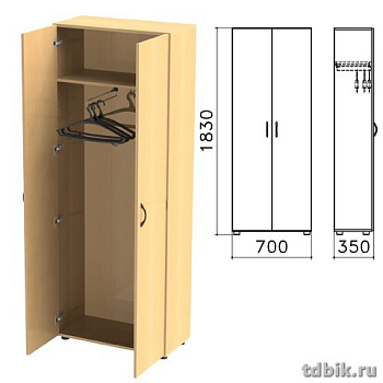 Шкаф для одежды "Канц" (700*350*1830мм) цвет бук