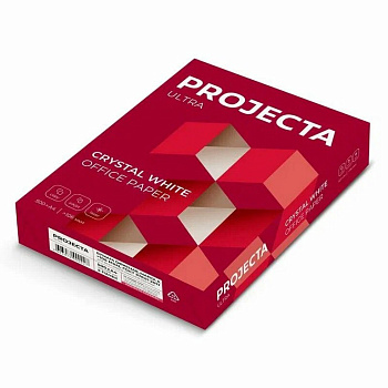 Бумага офисная Projecta Ultra А4, 80 г/м2, 162% CIE, толщ. 110мкм, непрозр. 93%, 500 л./пач.