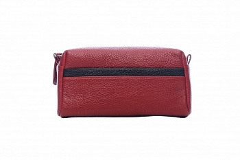 Косметичка D.Morelli "Бриенна" нат.кожа,  красная