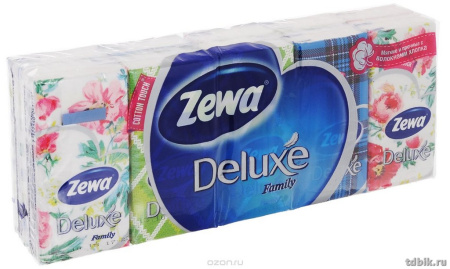 Платки носовые бумажн. Zewa/Zemma 10 шт/уп