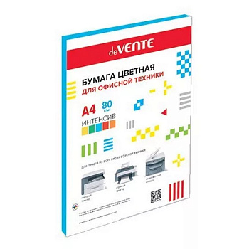 Бумага "deVente" 80г/м2 А4,  50 лист/уп, синий интенсив