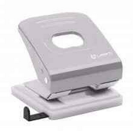 Дырокол до 30л метал. Lаmark "Mettallic", с линейкой, серый