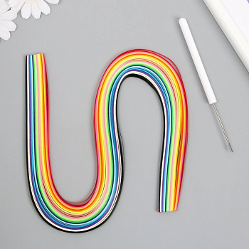 Квиллинг бумага 160 полос 3 мм, инструмент "Цветок" 20х8,7 см