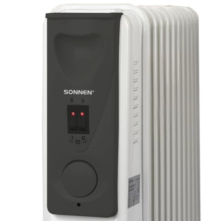Обогреватель масляный SONNEN DFS-11 2500Вт, 11 секций, белый