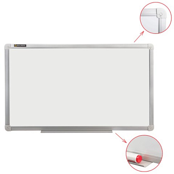 Доска маркерная 1000*1800 мм (магнит) Brauberg "Стандарт" с лотком, алюм. рама, лаковое покрытие