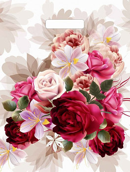 Пакет пробивной 31*40см (60 мкм) "Пионы на бежевом" ПВД