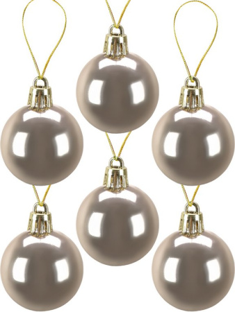 Набор шаров  цвет ассорти 40 мм 25 шт "Новогоднее настроение" (красный/золотой)