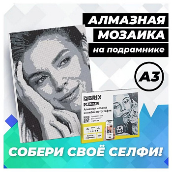 Алмазная фото-мозаика А3 на подрамнике QBRIX ORIGINAL