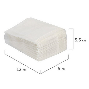 Полотенце бумажное для диспенсера в пачке ЛАЙМА (N2) PREMIUM, 1-сл., белые, 100лист(17х15,5)