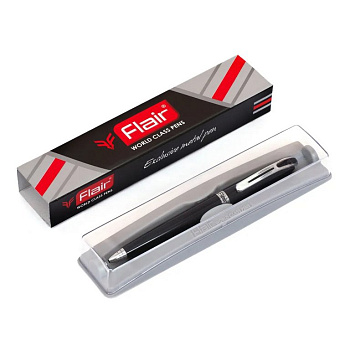 Ручка шариковая Flair "Monterosa" подар.футляр корпус металл синяя 0,7мм (стерж.116мм)