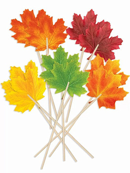 Флажки оформительские "Осенний бал " 100*100мм (набор 10 шт)