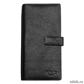 Портмоне Dr.Koffer 19*9,5см, нат. кожа, черный