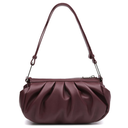 Сумка женская FABRETTI 27х14х7 см, нат. кожа, бордовый