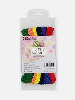 Набор ниток мулине 8 м,  6 шт ART UZOR