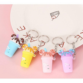 Брелок "Milkshake" 5,0x3,5 cм (каучук) ассорти deVENTE