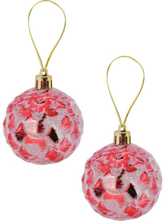 Набор шаров  цвет красный  60 мм 12 шт "Мечта"