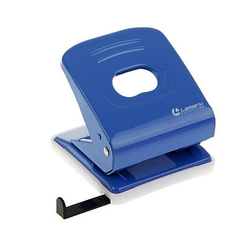 Дырокол до 30л метал. Lаmark "Mettallic", с линейкой, синий