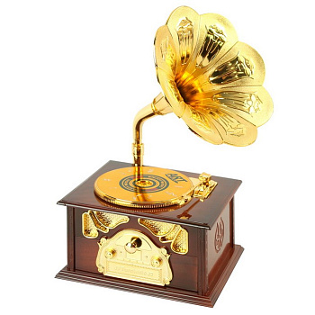 Шкатулка музыкальная "Патефон" 22,5х13х11 см