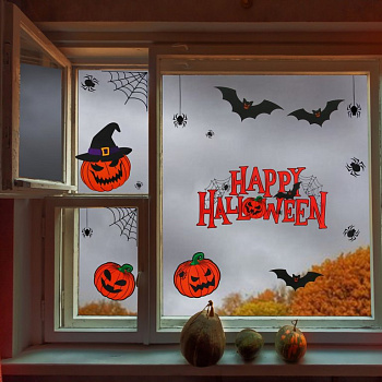 Наклейки декоративные  Happy Halloween "Тыква" 29,7*42 см