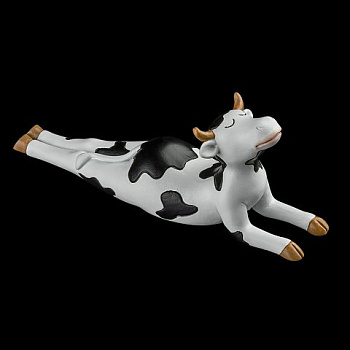 Сувенир "Буренка на зарядке" 16см