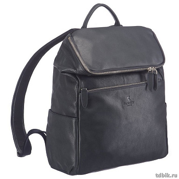 Рюкзак женский Dr.Koffer 28x38x11 см, нат.кожа, синий