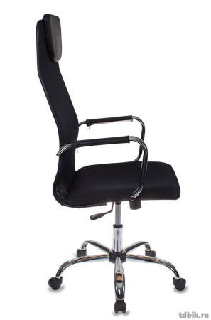 Кресло руководителя Бюрократ KB-9/BLACK  (сетка ткань крестовина хром, цв. Черный)